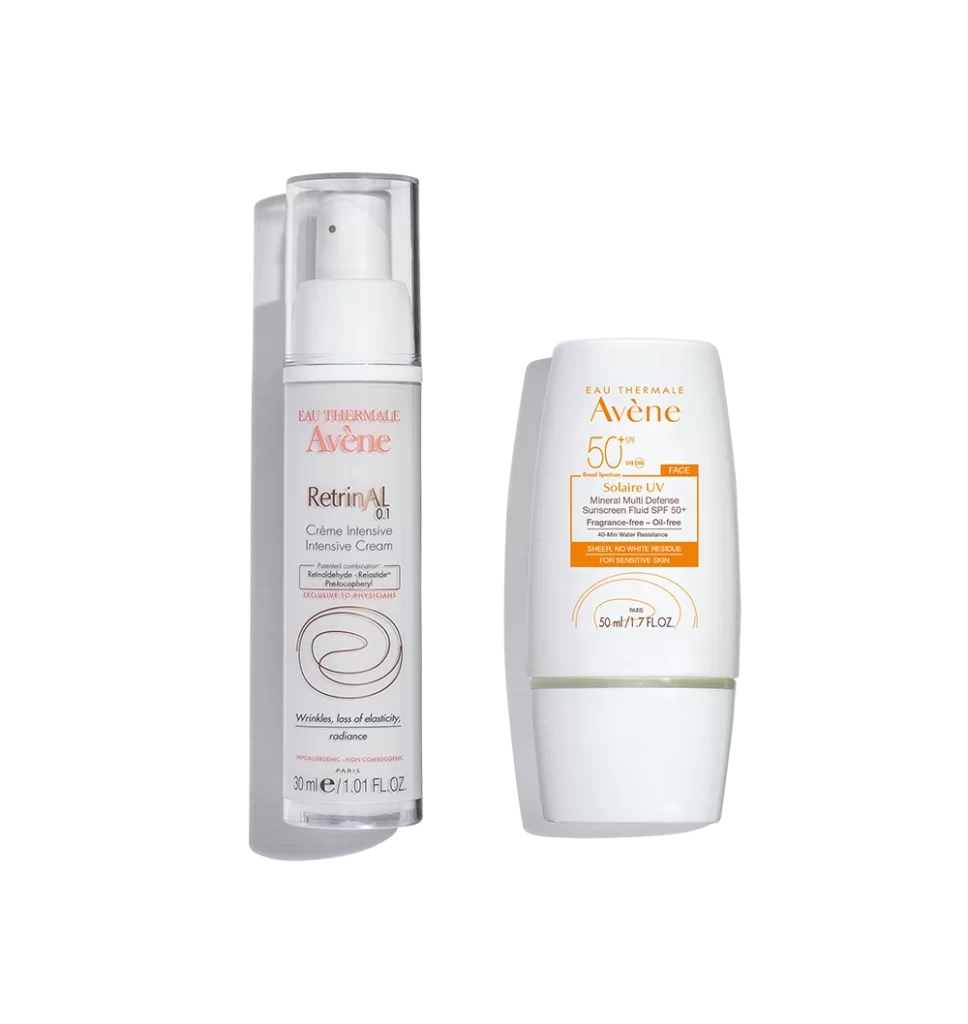 Avene Retrinal Cream and Sunscreen Duo Packaging