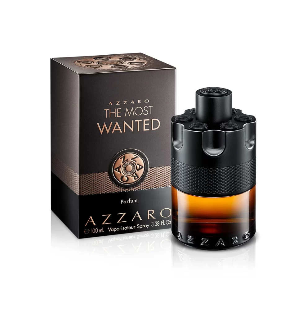 Azzaro The Most Wanted Perfume Bottle White Background Packaging