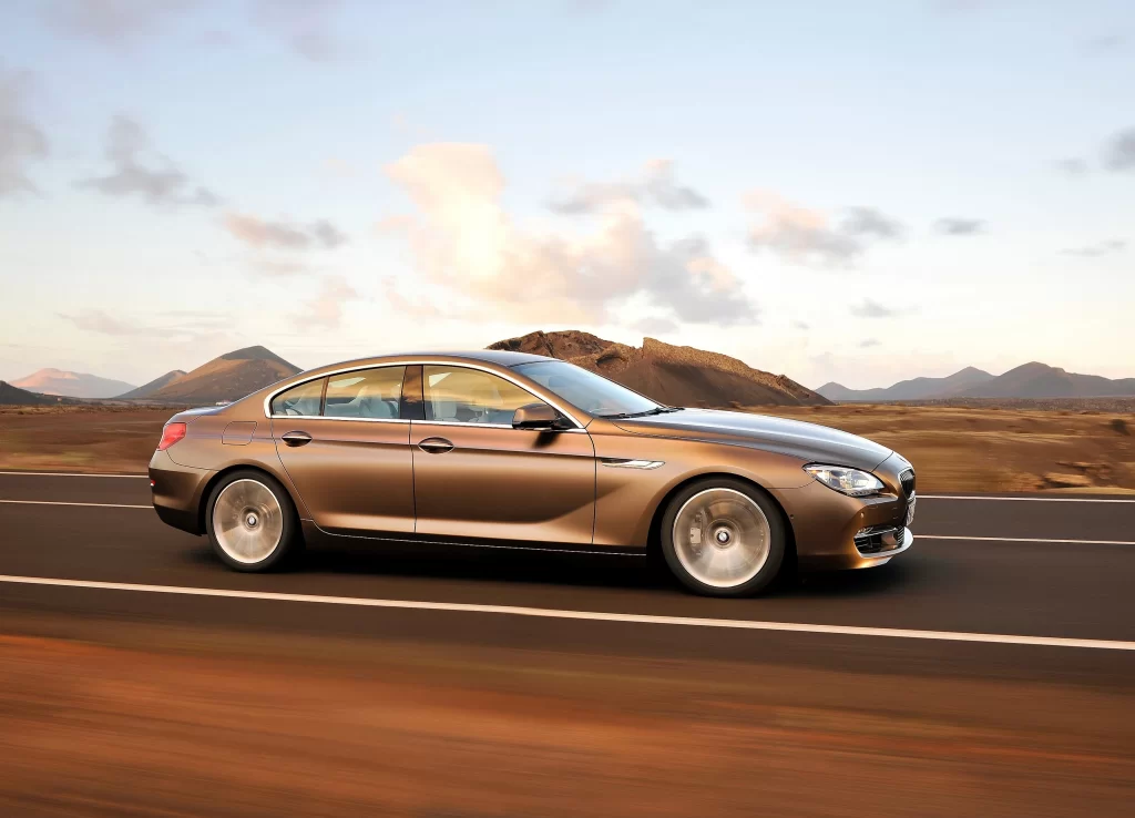 BMW 6 Series Gran Coupe Side View Brown Car Photography