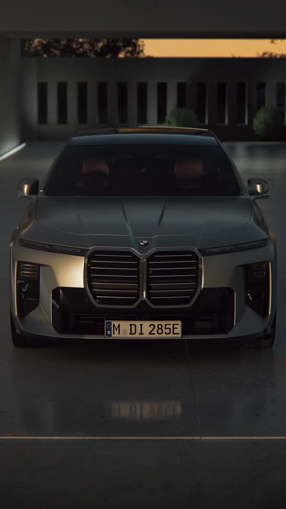 BMW Electric Silver Front View