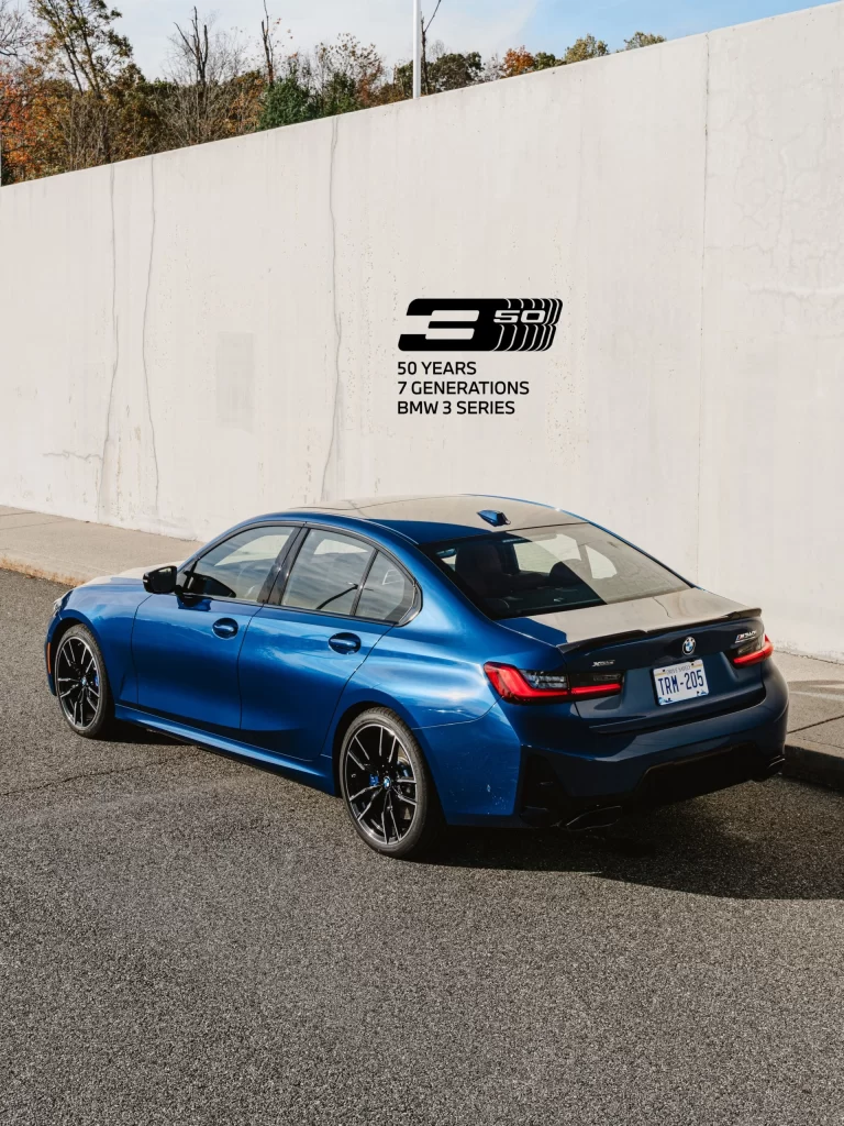 BMW M3 Blue Profile View