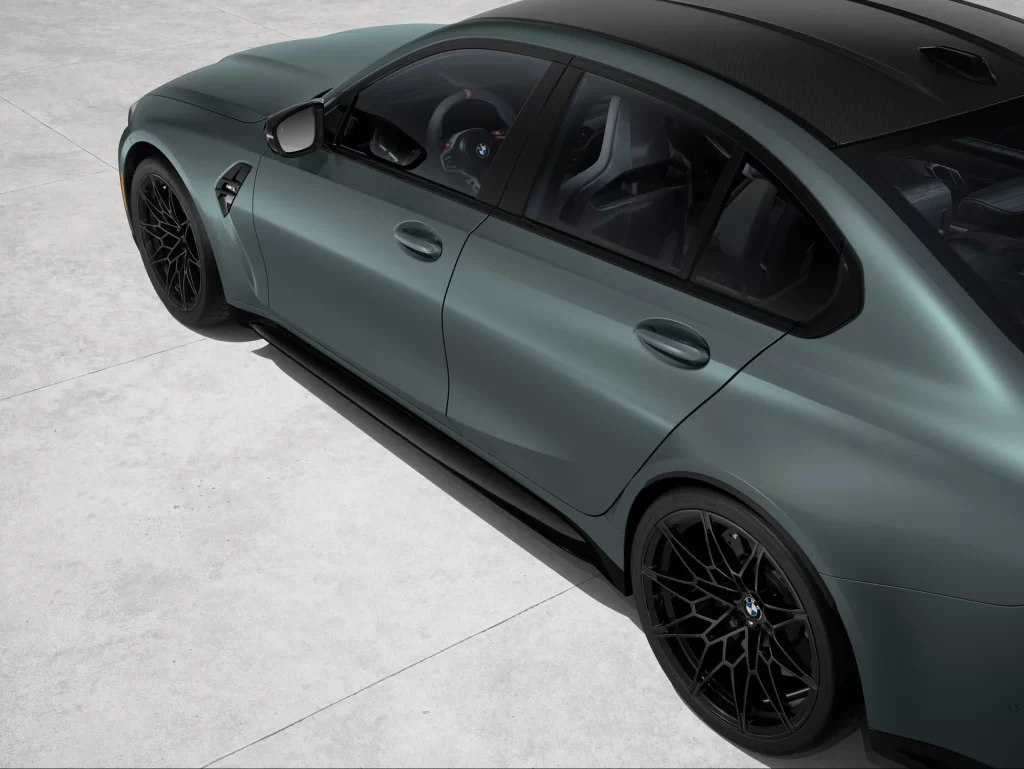 BMW M3 Green Profile View