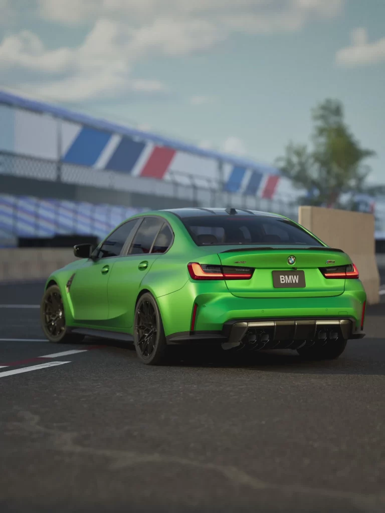BMW M3 Green Side View
