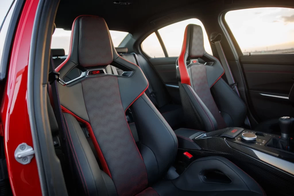 BMW M3 Red Interior Dashboard View