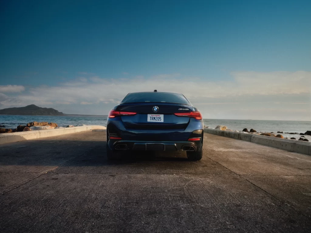 BMW M440i Blue Rear View