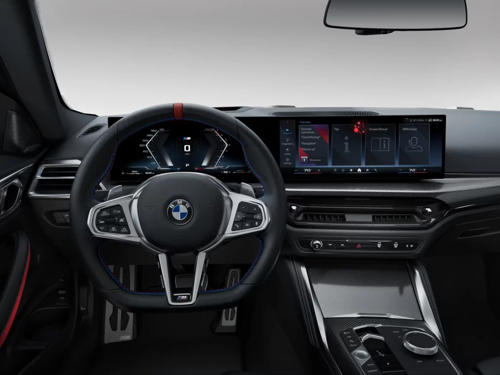 BMW M4 Black Interior Dashboard View