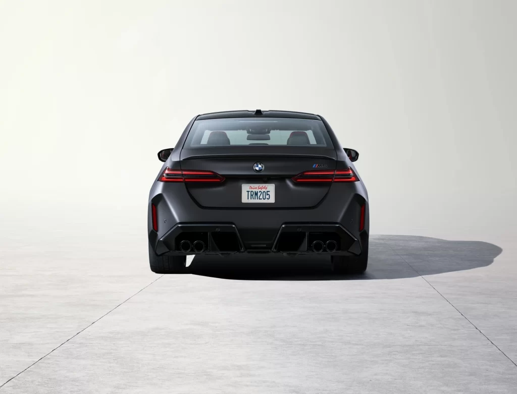 BMW M4 Black Rear Angle View