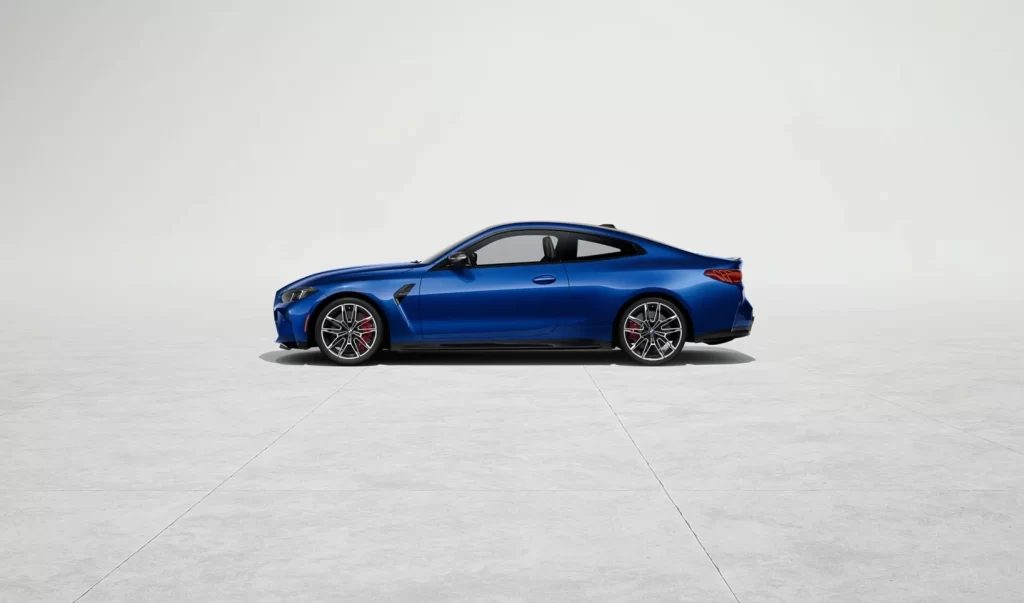 BMW M4 Blue Profile View