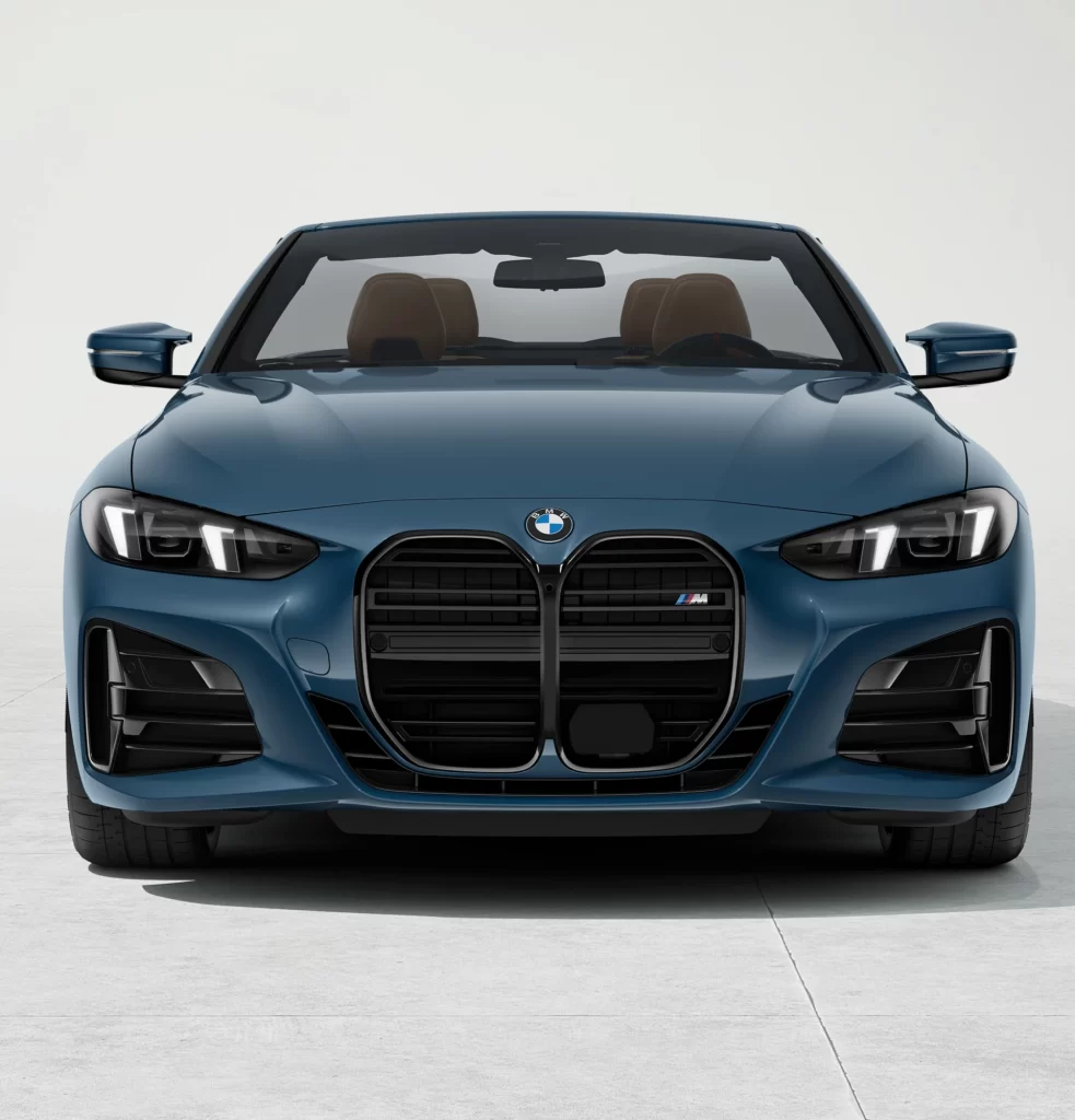 BMW M4 Blue Track Front View