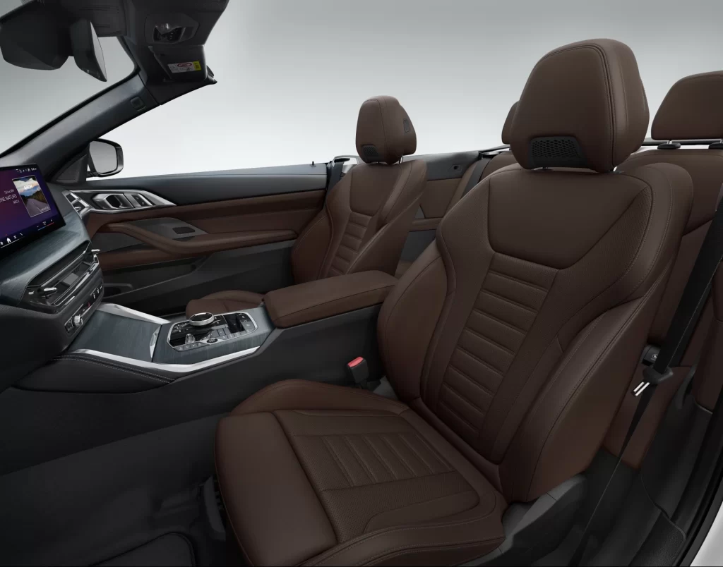 BMW M4 Brown Interior View