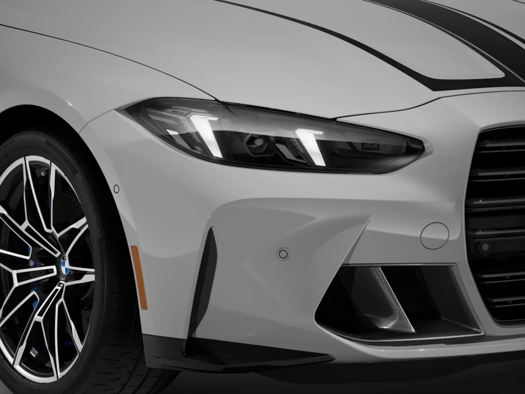 BMW M4 White Studio Detail View