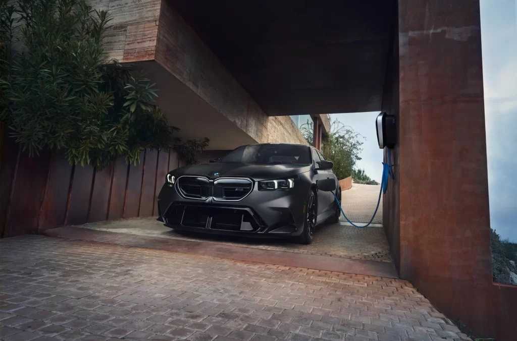 BMW M5 Black Charging View