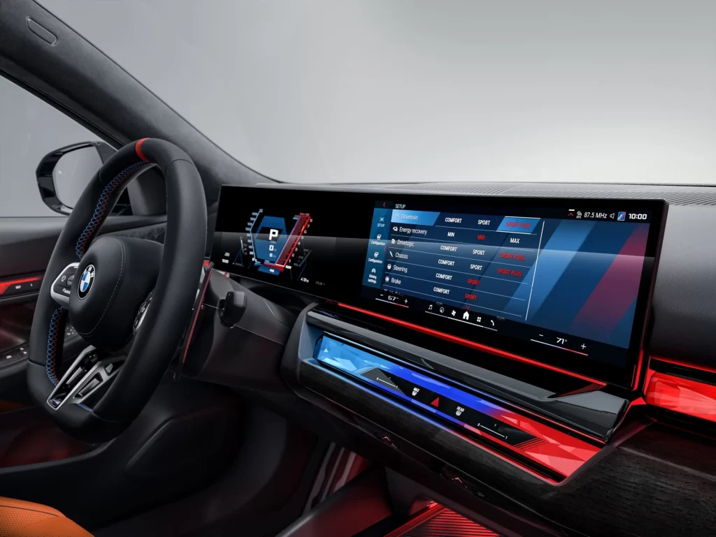BMW M5 Black Track Interior Dashboard View