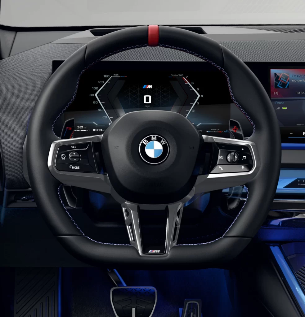 BMW M5 Blue Cabin View