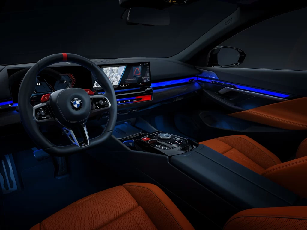 BMW M5 Blue Studio Cabin View