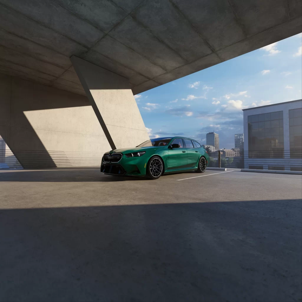BMW M5 Green Track Side Profile Shot