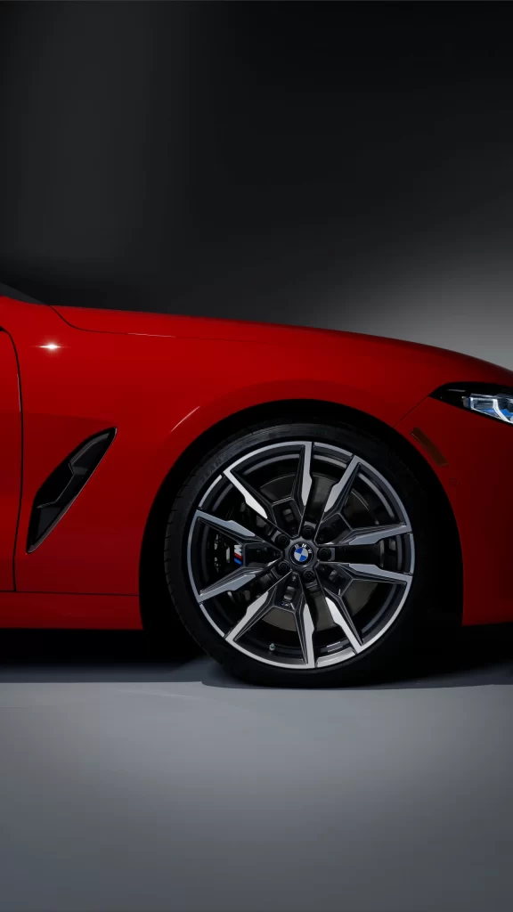BMW M8 Red Side View