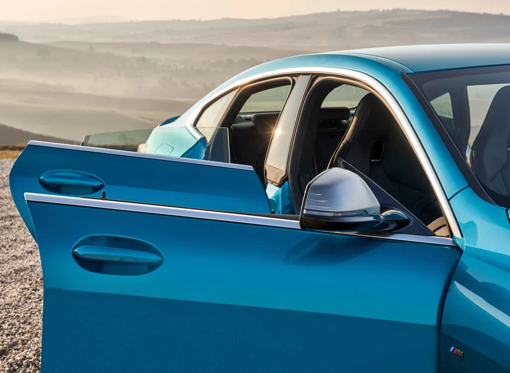 BMW M Sedan Open Door Blue Car Photography