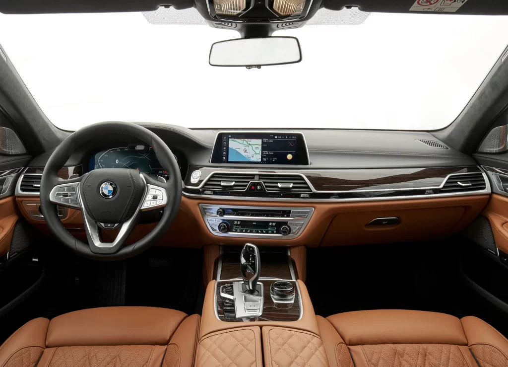 BMW Sedan Brown Leather Interior Detail