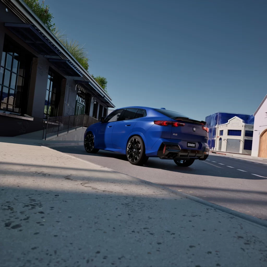 BMW X2 Blue Profile View