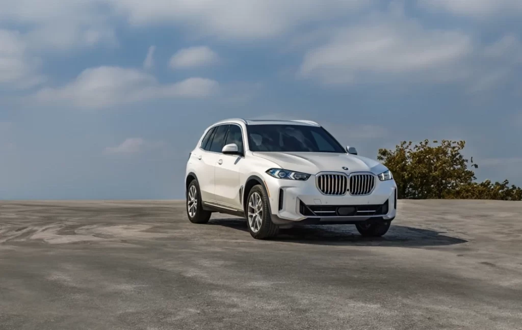 BMW X5 White Head On View