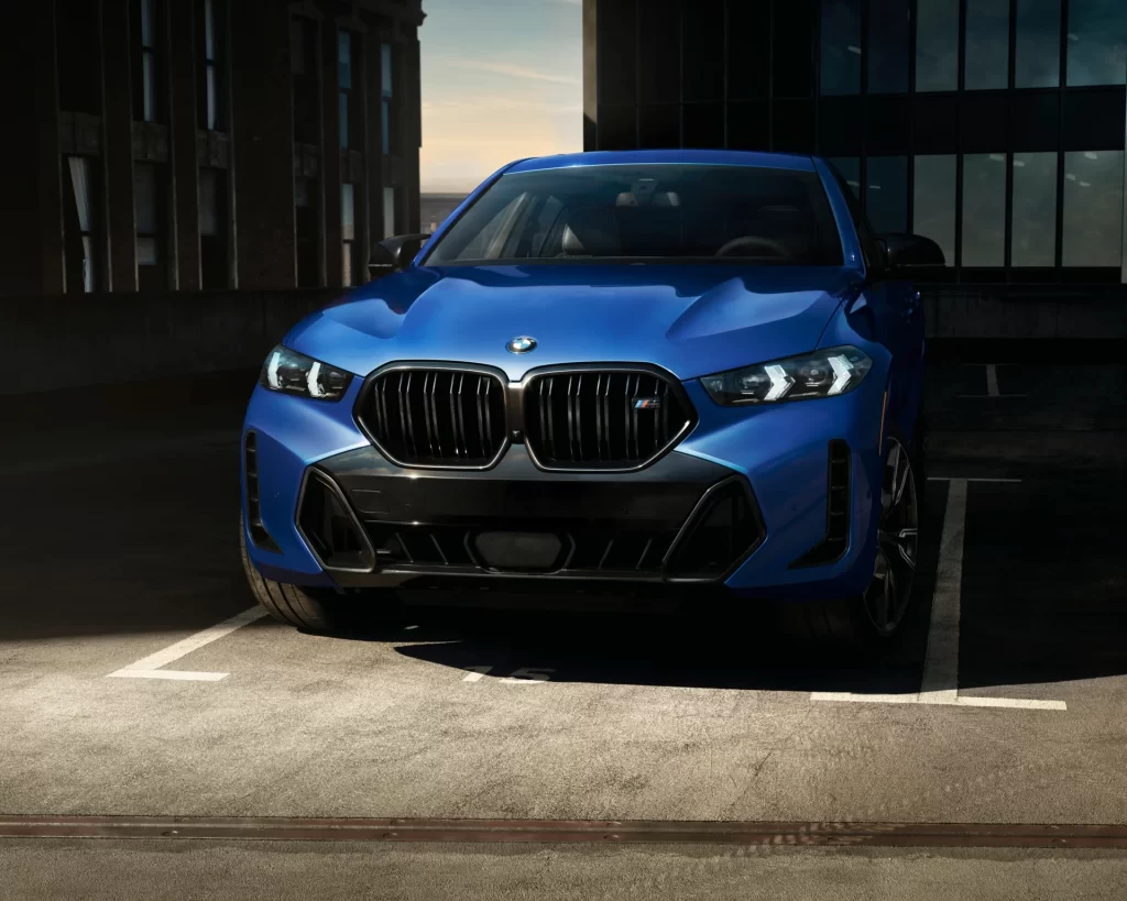 BMW X6 Blue Front View