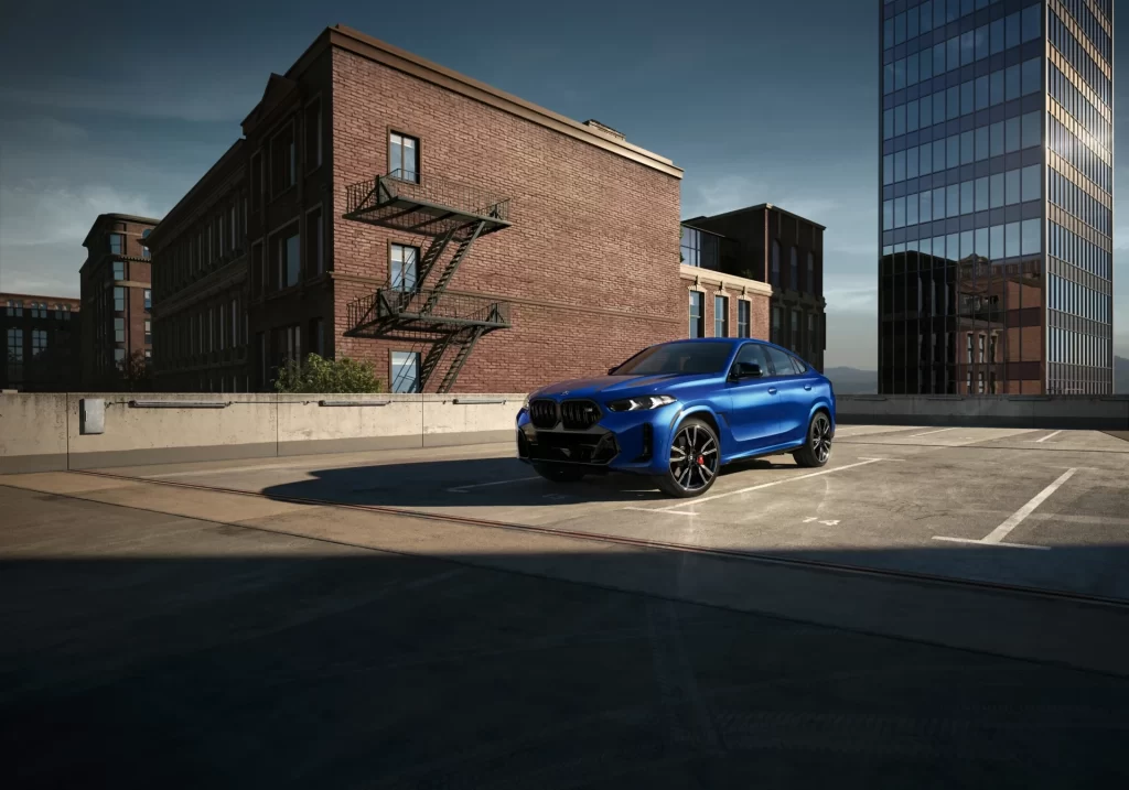 BMW X6 Blue Profile View