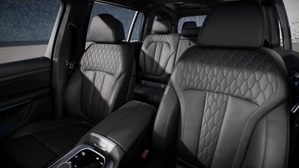 BMW X7 Black Outdoor Interior View Studio
