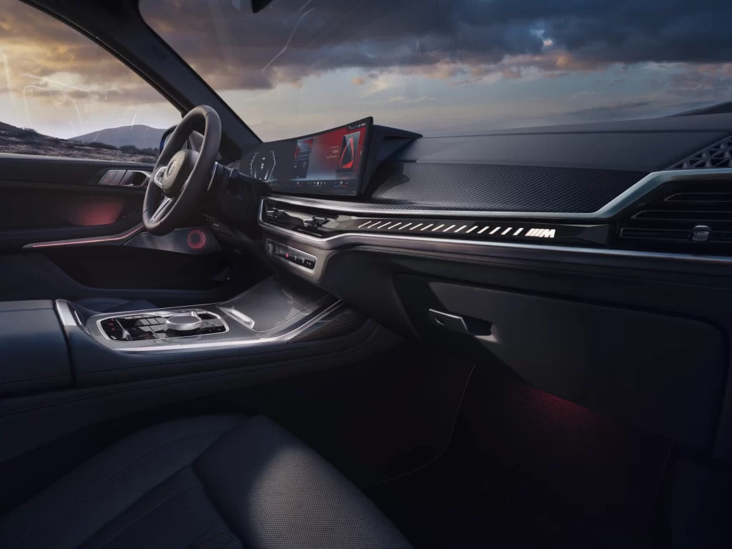 BMW X7 Black Studio Interior Dashboard View