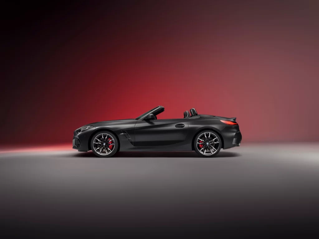 BMW Z4 Black Studio Side Angle View