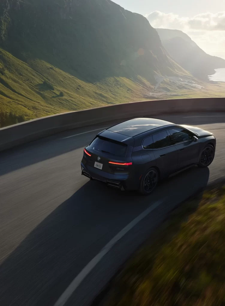 BMW i4 Black Rear Angle View