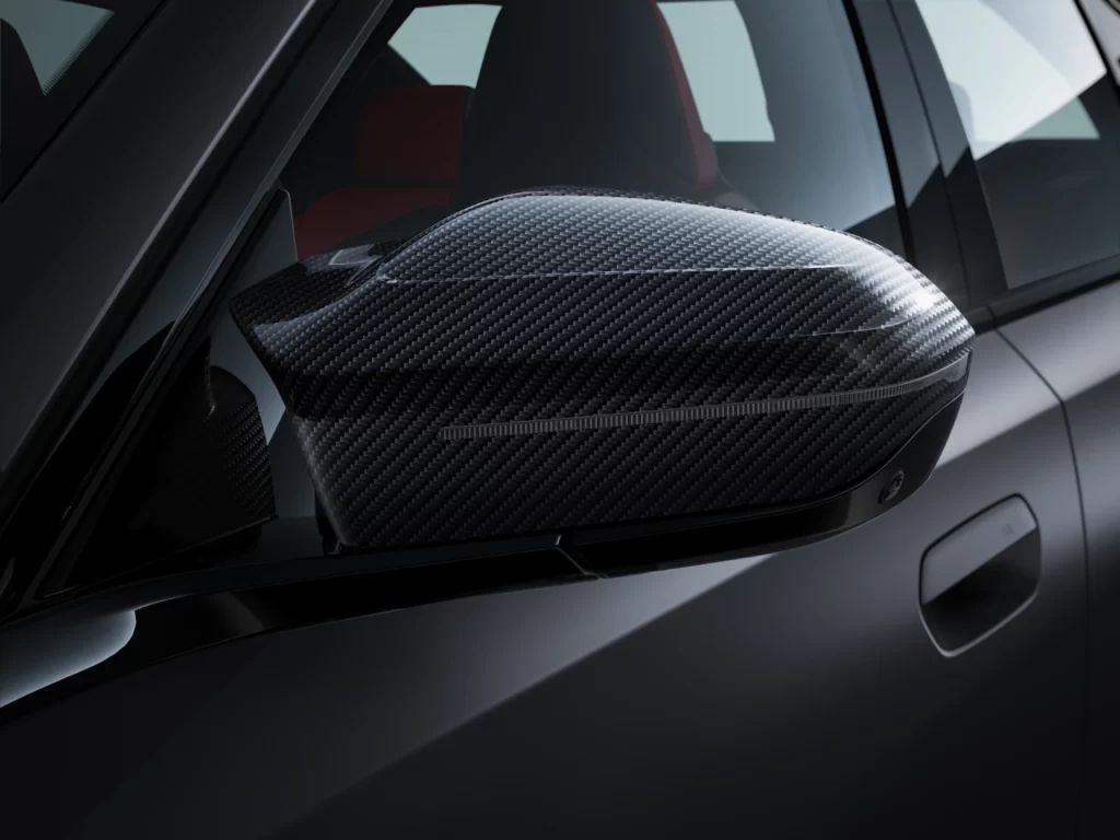 BMW i4 Black Studio Side Angle View