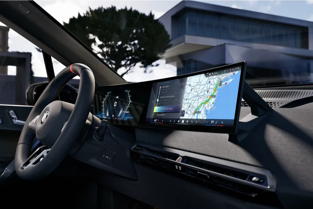 BMW i4 Black Track Cockpit View