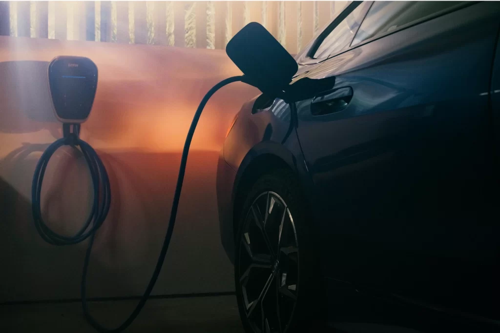 BMW i4 Blue Charging View