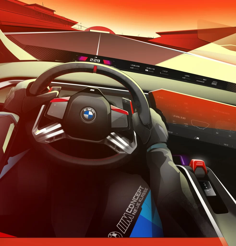 BMW i4 Orange Interior Detail View