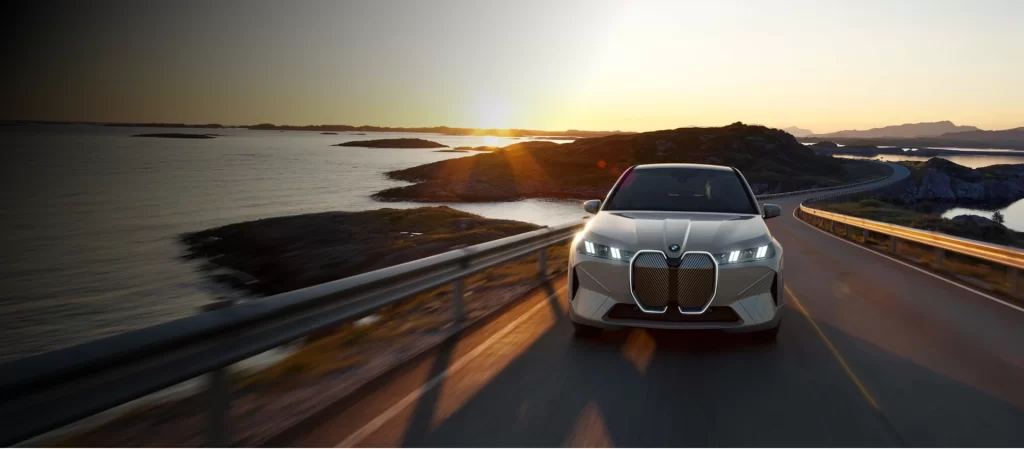 BMW i4 White Front Angle View