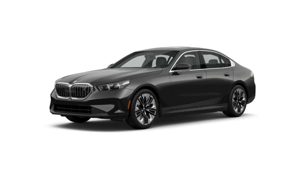 BMW i5 Black Side Angle View