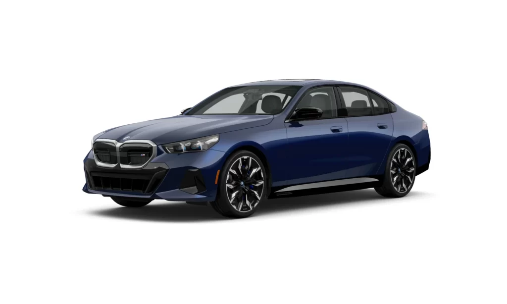 BMW i5 Blue Profile View