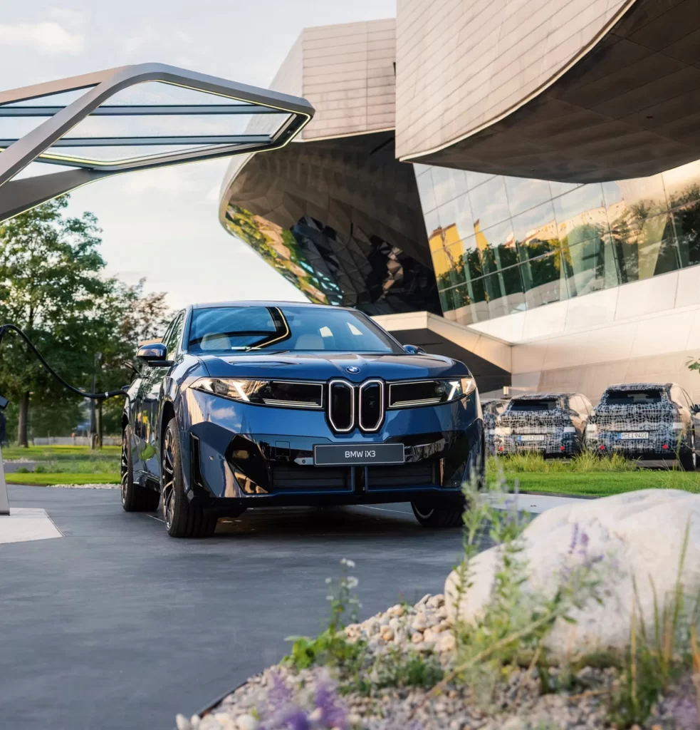 BMW iX3 Blue Front View