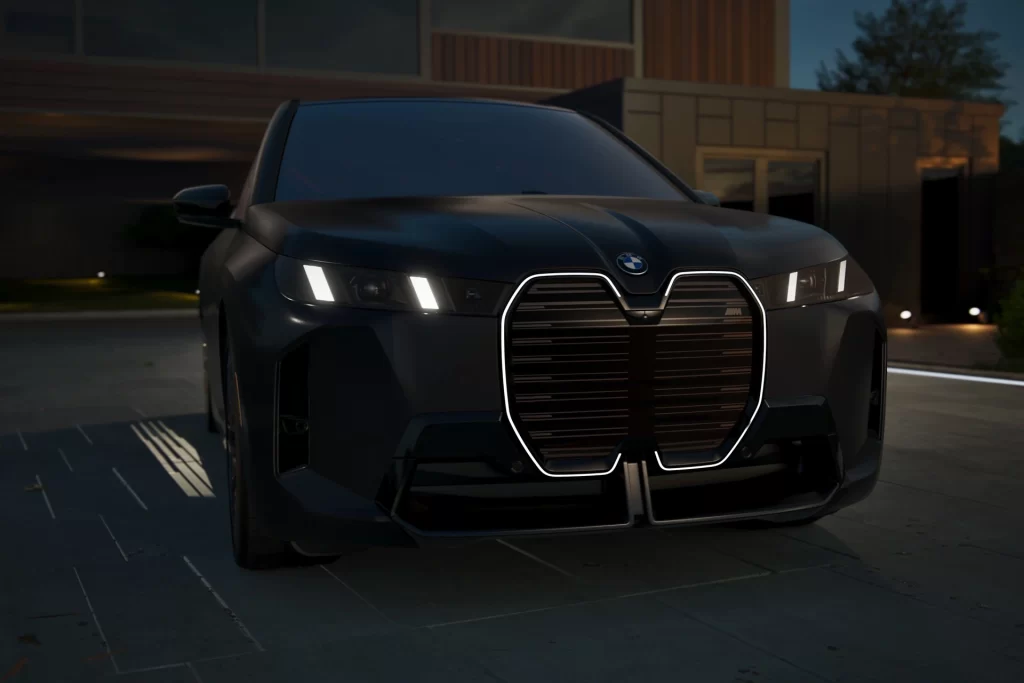 BMW iX Black Front View