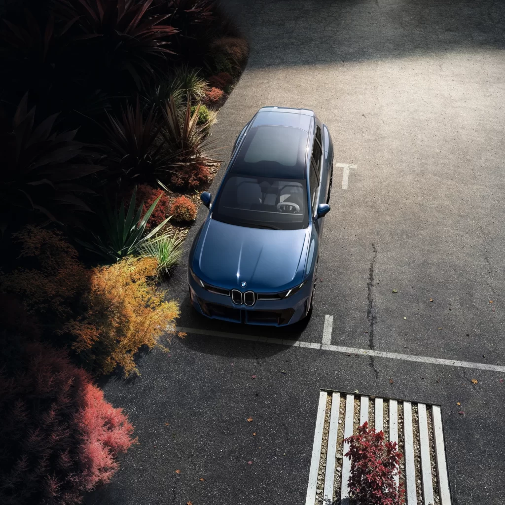 BMW iX Blue Coastal Profile View