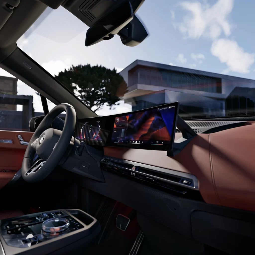BMW iX Brown Studio Interior Detail View
