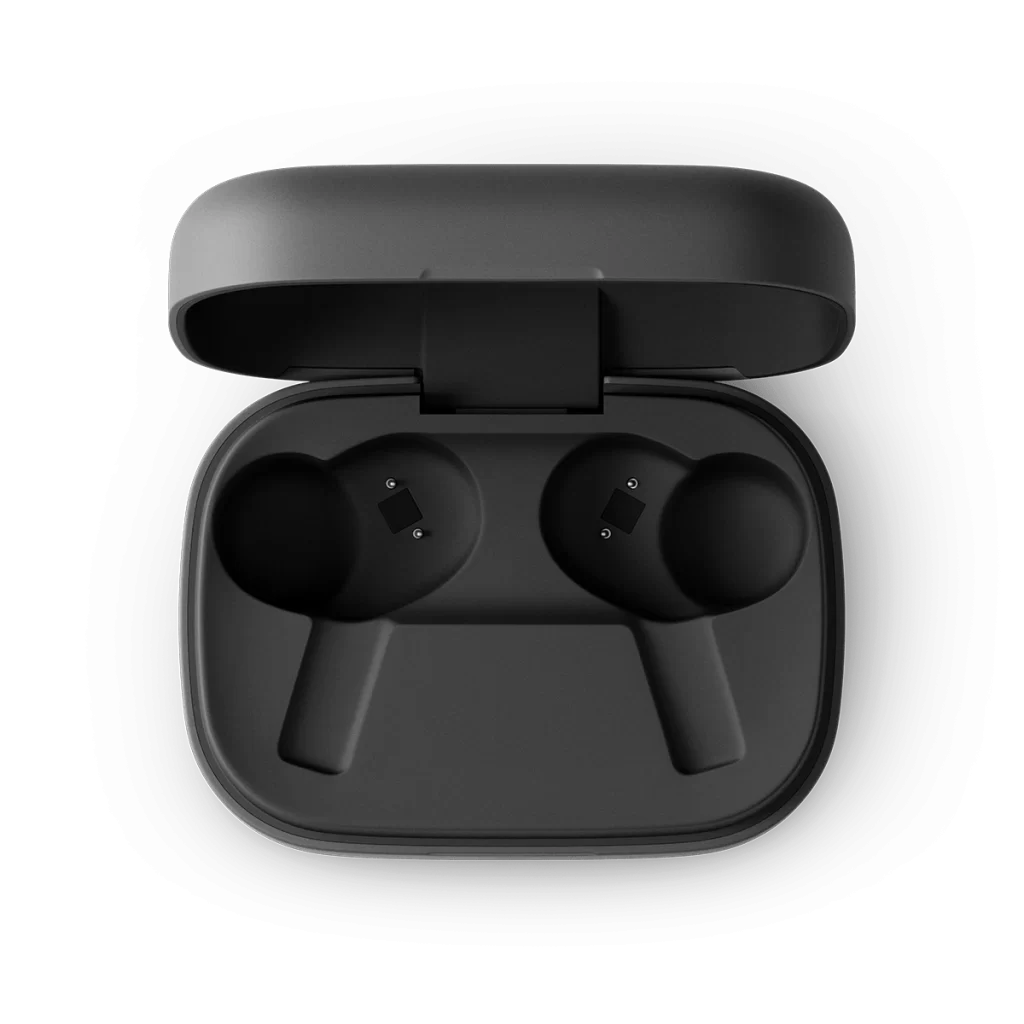 Bang & Olufsen Anthracite From Above View Beoplay EX Earbuds
