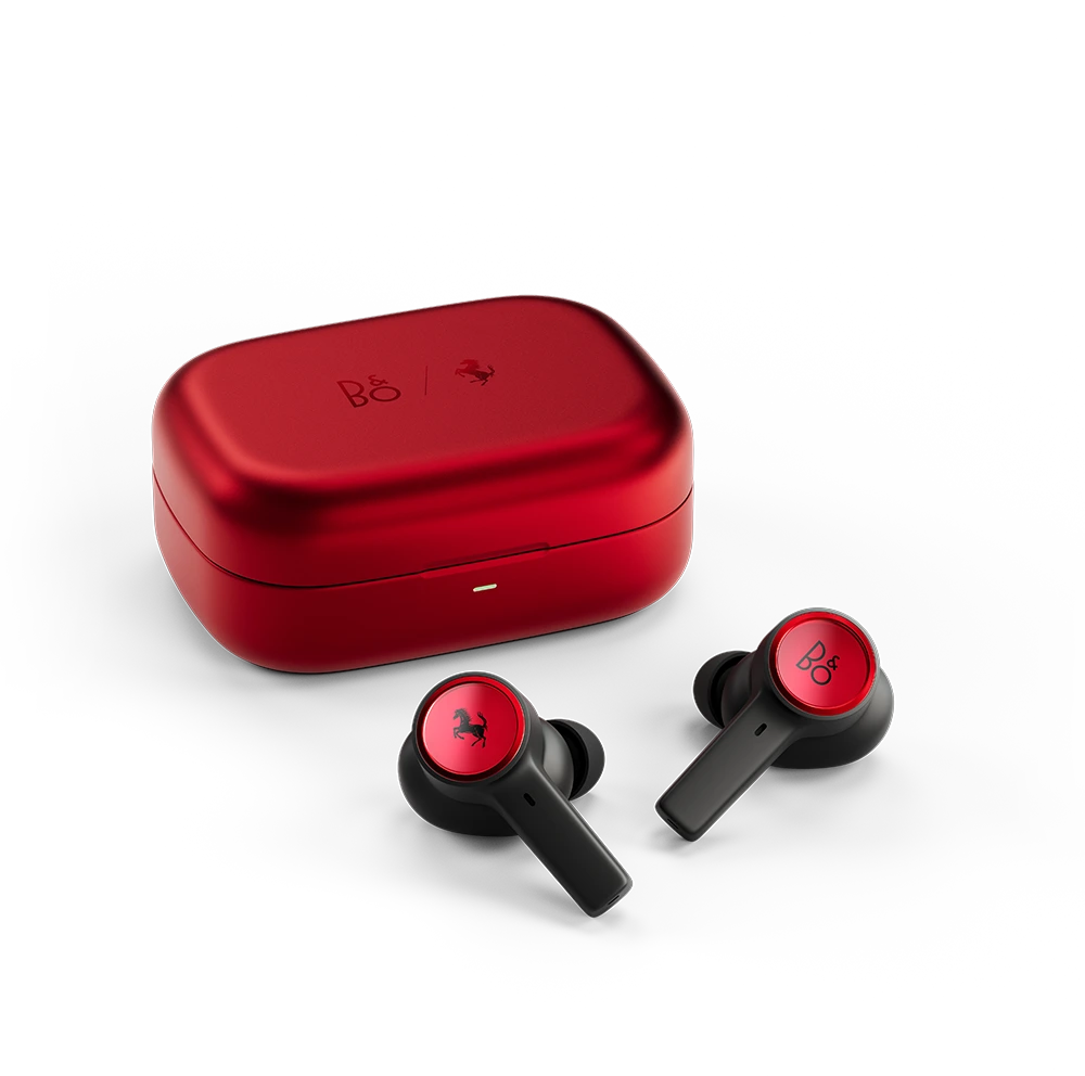 Bang & Olufsen Red Angled View Beoplay EX Earbuds