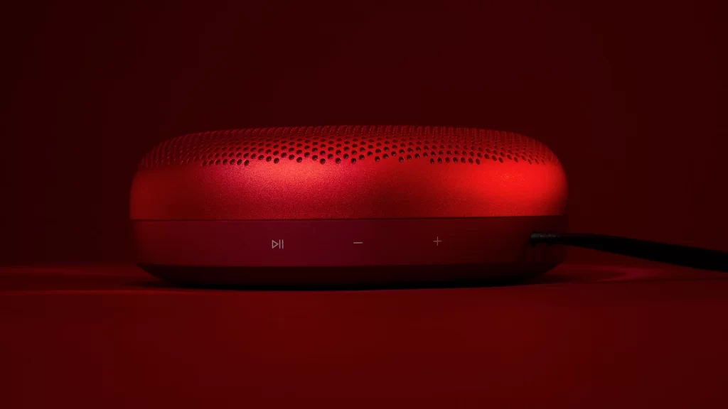 Bang & Olufsen Red Overhead View Beosound A1 Speaker