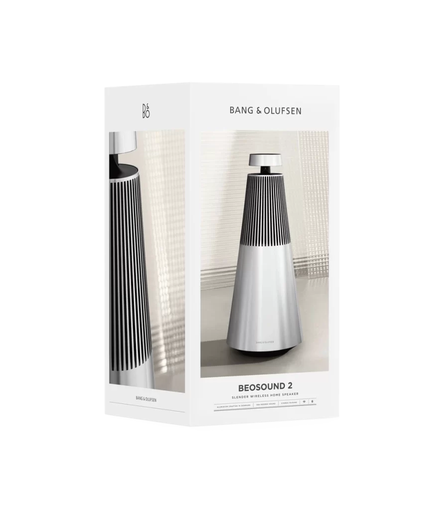 Bang & Olufsen Silver Angular View Beosound 2 Speaker