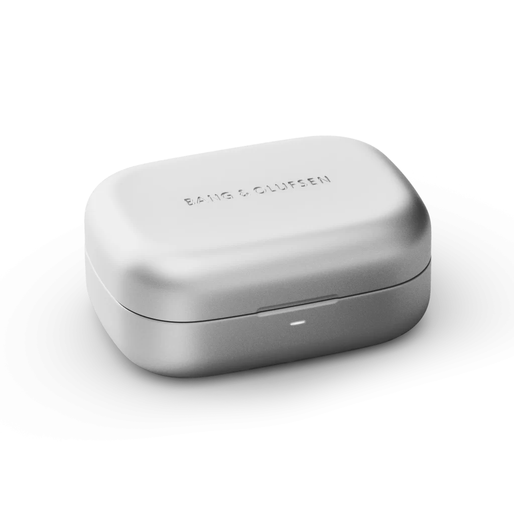 Bang & Olufsen Silver Front View Beoplay Eleven Earbuds
