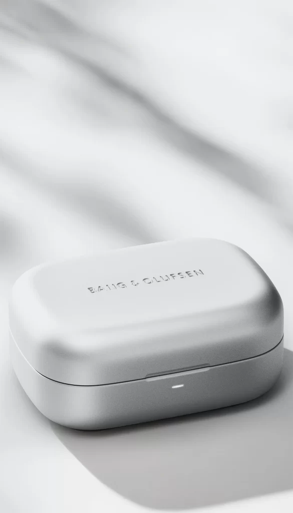 Bang & Olufsen Silver Side View Beoplay Eleven Earbuds