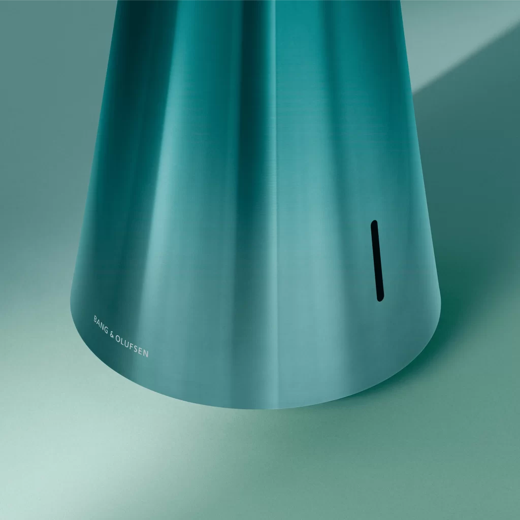 Bang & Olufsen Turquoise Close Up Detail Beosound 2 Speaker