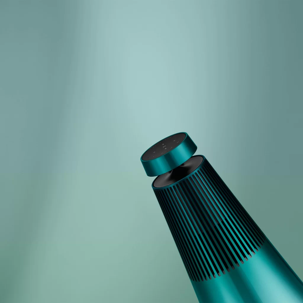 Bang & Olufsen Turquoise Macro Detail View Beosound 2 Speaker